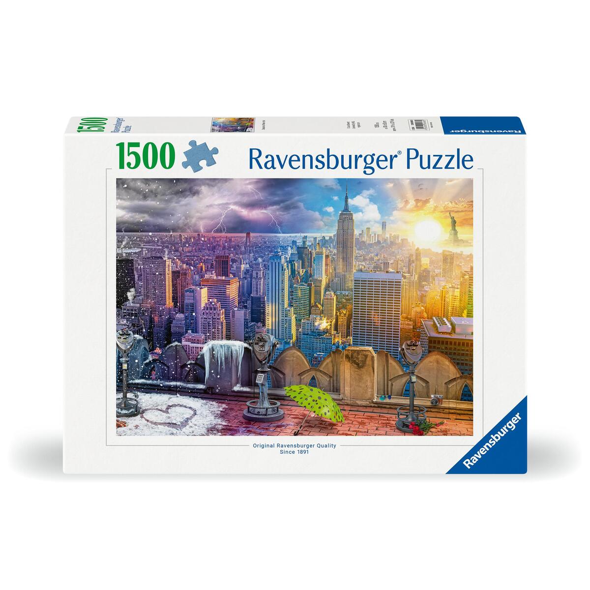 Erwachsenenpuzzle 1500 Teile - New York im Winter und Sommer von Ravensburger Spieleverlag