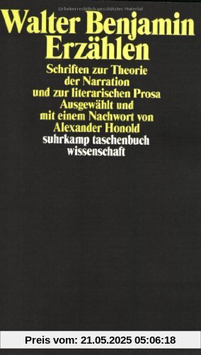Erzählen: Schriften zur Theorie der Narration und zur literarischen Prosa (suhrkamp taschenbuch wissenschaft)