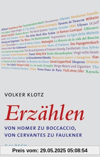 Erzählen: Von Homer zu Boccaccio, von Cervantes zu Faulkner Erzählen: Von Homer zu Boccaccio, von Cervantes zu Faulkner