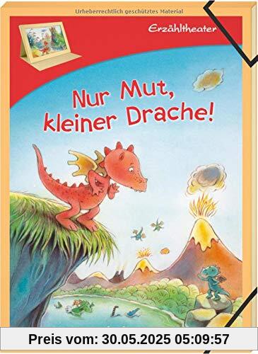 Erzähltheater: Nur Mut, kleiner Drache (Das Kaufmann-Erzähltheater / Kamishibai mit 12 Bild- und 3 Textkarten in der aufstellbaren Mappe: Öffnen - umklappen - aufstellen - fertig)