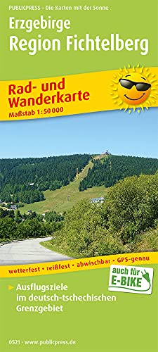 Erzgebirge, Region Fichtelberg: Rad- und Wanderkarte mit Ausflugszielen im deutsch-tschechischen Grenzgebiet, wetterfest, reissfest, abwischbar, GPS-genau. 1:50000 (Rad- und Wanderkarte: RuWK) von Freytag-Berndt und ARTARIA