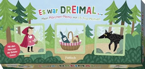 Es war dreimal …: Mein Märchen-Memo mit 15 Trio-Motiven | Memory für Kinder ab 5 Jahren | Mit 15 Trios zu den beliebtesten Märchen der Brüder Grimm (Trio-Memospiel)