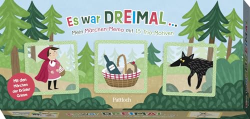 Es war dreimal …: Mein Märchen-Memo mit 15 Trio-Motiven | Memory für Kinder ab 5 Jahren | Mit 15 Trios zu den beliebtesten Märchen der Brüder Grimm (Trio-Memospiel)