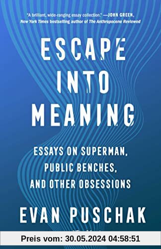 Escape into Meaning: Essays on Superman, Public Benches, and Other Obsessions