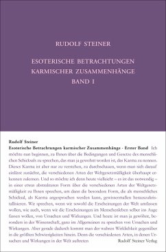 Esoterische Betrachtungen karmischer Zusammenhänge von Rudolf Steiner Verlag