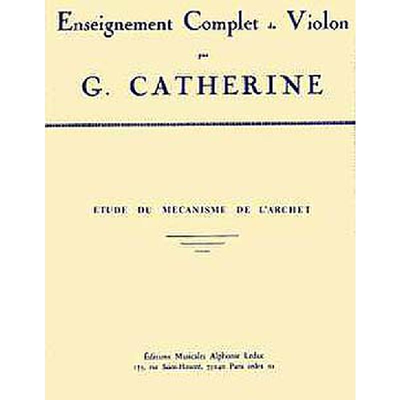 Etude du mecanisme de l'archet