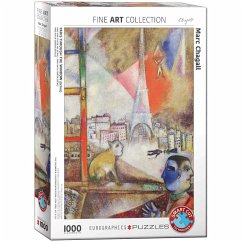Eurographics 6000-0853 - Paris vom Fenster aus von Marc Chagall , Puzzle, 1.000 Teile von Eurographics