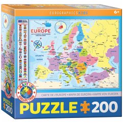Eurographics 6200-5374 - Europakarte , Puzzle, 200 Teile von Eurographics