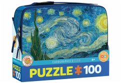 Eurographics 9100-1204 - Lunchbox, Brotdose mit Puzzle 100 Teile, Motiv: Sternennacht von Vincent van Gogh, Fine Art von Eurographics