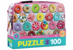 Eurographics 9100-5825 - Lunchbox, Brotdose mit Puzzle 100-Teile, Motiv: Donuts, Kids Collection von Eurographics