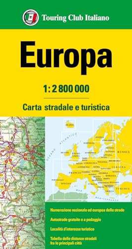 Europa 1:2.800.000. Carta stradale e turistica. Ediz. multilingue (Carte d'Europa 1:800.000) von Touring