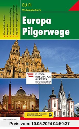 Europa Pilgerwege, Wanderkarte 1:2.000.000 - 1:3.500.000 (freytag & berndt Wander-Rad-Freizeitkarten)