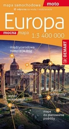 Europa mapa samochodowa 1:3400 000