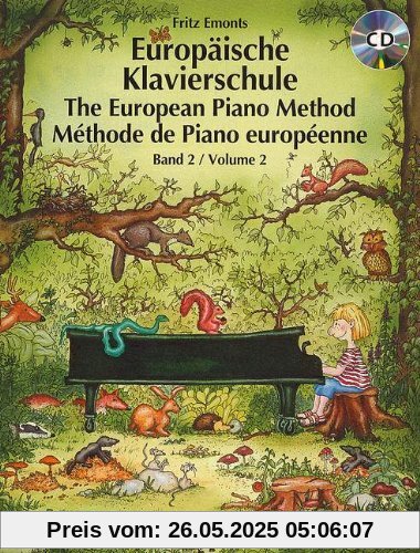 Europäische Klavierschule: Band 2. Klavier. Ausgabe mit CD.
