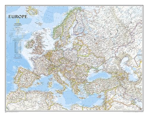 Europe Classic, Tubed: Wall Maps Continents (National Geographic Reference Map)