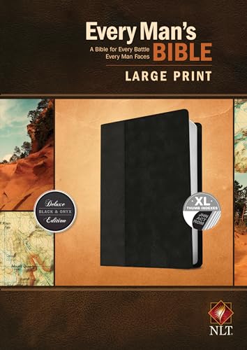 Every Man's Bible NLT, Large Print, TuTone (LeatherLike, Black/Onyx, Indexed): New Living Translation, Black/Onyx LeatherLike