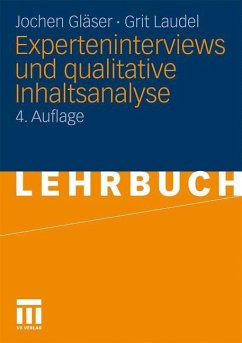 Experteninterviews und qualitative Inhaltsanalyse von VS Verlag für Sozialwissenschaften