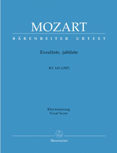 Exultate Jubilate KV165 (158a) ---- Voix Soprano / Piano