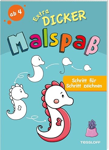 Extradicker Malspaß. Schritt für Schritt zeichnen / Anleitung zum Zeichnenlernen / Für Kinder ab 4 Jahren: Zeichnen lernen für Kindergartenkinder ab 4 Jahren (Malbücher und -blöcke)