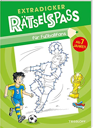 Extradicker Rätselspaß für Fußballfans: Mal- und Rätselspaß ab 7 Jahren rund ums Thema Fußball (Rätsel, Spaß, Spiele)