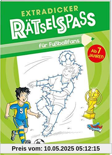Extradicker Rätselspaß für Fußballfans: Mal- und Rätselspaß ab 7 Jahren rund ums Thema Fußball (Rätsel, Spaß, Spiele)