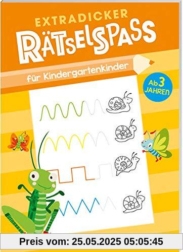 Extradicker Rätselspaß für Kindergartenkinder: Suchen, Zählen, Zuordnen, Verbinden ab 3 Jahren (Rätsel, Spaß, Spiele)