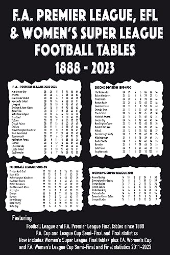 F.A. Premier League, EFL & Women's Super League Football Tables 1888-2023 von Soccer Books Ltd
