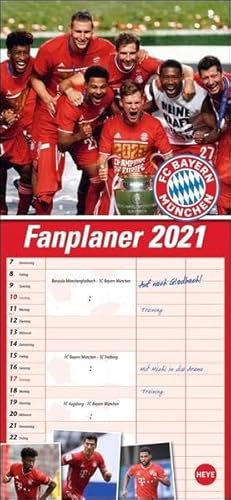 FC Bayern München Fanplaner Kalender 2021: Viel Platz für Eintragungen von Heye
