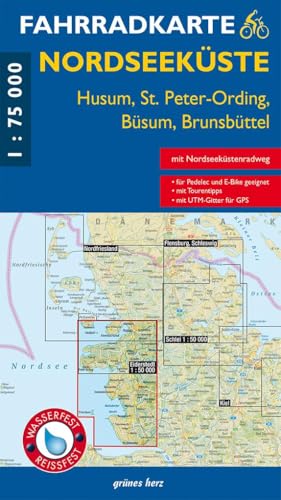 FK Nordseeküste - Husum, St. Peter-Ording, Büsum, Brunsbüttel: (wasser- und reißfest) (Fahrradkarten) von grünes herz