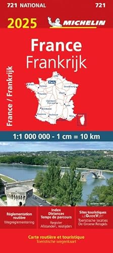 FRANCE FRANKRIJK 11721 2025: wegenkaart Schaal 1 : 1.000.000 (Nationale kaarten Michelin) von Michelin