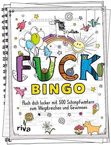 FUCK – Bingo: Fluch dich locker mit 500 Schimpfwörtern zum Wegstreichen und Gewinnen. Der Klassiker für Erwachsene. Zum Abreagieren und gegen Langeweile. Perfekt für Spieleabende