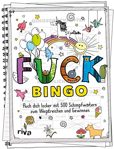 FUCK – Bingo: Fluch dich locker mit 500 Schimpfwörtern zum Wegstreichen und Gewinnen. Der Klassiker für Erwachsene. Zum Abreagieren und gegen Langeweile. Perfekt für Spieleabende von riva Verlag