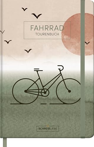 Fahrrad-Tourenbuch: Reisetagebuch 13 x 19 cm zum Ankreuzen und Ausfüllen, mit Lesebändchen und Gummiband, 160 Seiten SchreibLiebe von Korsch Verlag