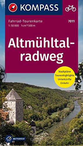 KOMPASS Fahrrad-Tourenkarte Altmühltalradweg 1:50.000: Leporello Karte, reiß- und wetterfest von KOMPASS-KARTEN