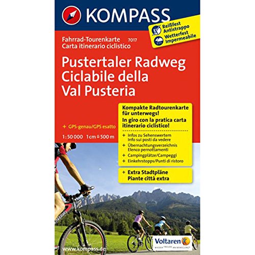 Fahrrad-Tourenkarte Pustertaler Radweg - Ciclabile della Val Pusteria: Fahrrad-Tourenkarte. GPS-genau. 1:50000. (KOMPASS-Fahrrad-Tourenkarten, Band 7017)