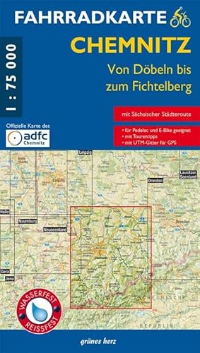 Fahrradkarte Chemnitz: Von Döbeln bis zum Fichtelberg (Fahrradkarten)