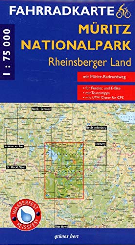 Fahrradkarte Müritz-Nationalpark, Rheinsberger Land: Mit UTM-Gitter für GPS. Wasser- und reißfest. (Fahrradkarten)