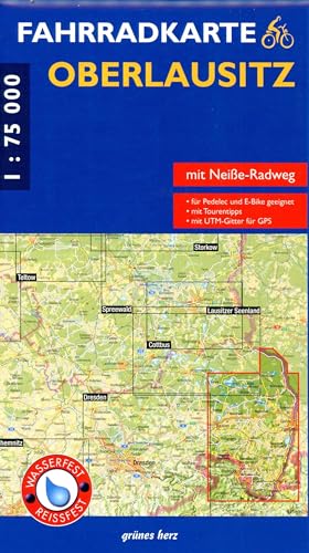 Fahrradkarte Oberlausitz: Mit UTM-Gitter für GPS. Wasser- und reißfest. (Fahrradkarten)