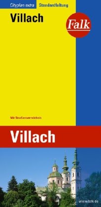 Falk Cityplan Extra Standardfaltung International Villach mit Straßenverzeichnis