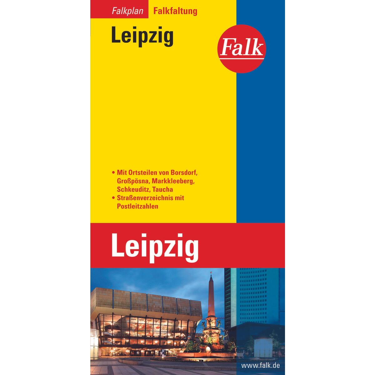 Falk Falkplan Falkfaltung Leipzig 1:22 500 von Falk-Verlag