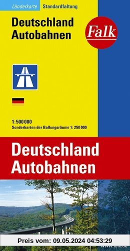 Falk Länderkarte Autobahnkarte Deutschland 1:600.000