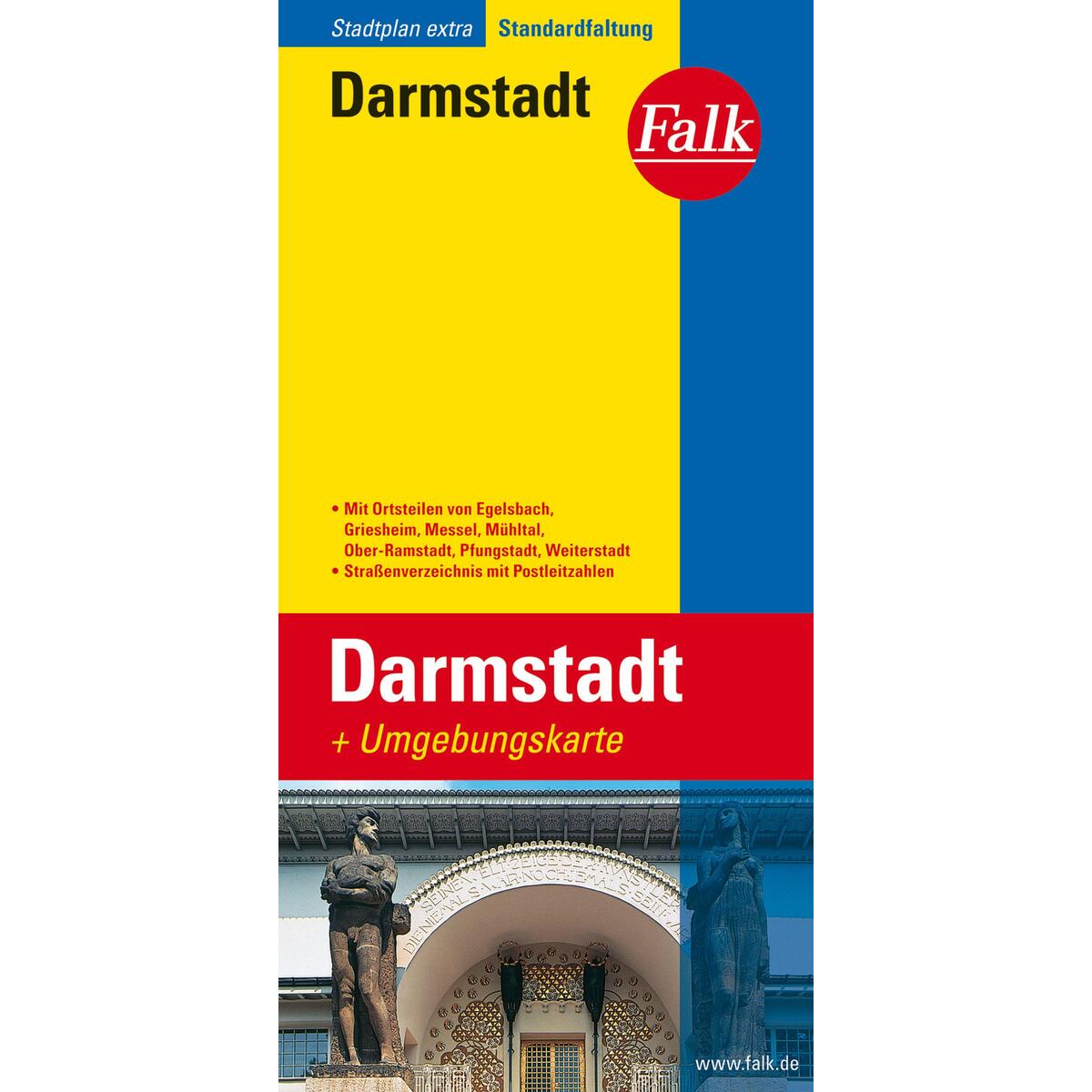 Falk Stadtplan Extra Darmstadt 1:17 500 von Falk-Verlag