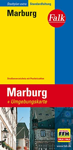 Falk Stadtplan Extra Standardfaltung Marburg