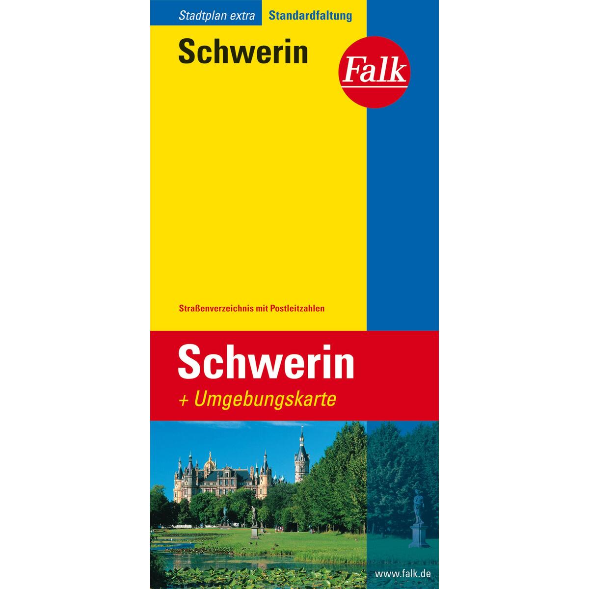 Falk Stadtplan Extra Standardfaltung Schwerin 1:20 000 von Falk-Verlag