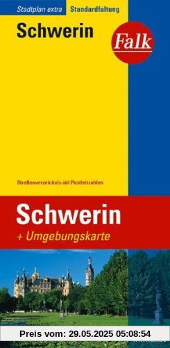 Falk Stadtplan Extra Standardfaltung Schwerin