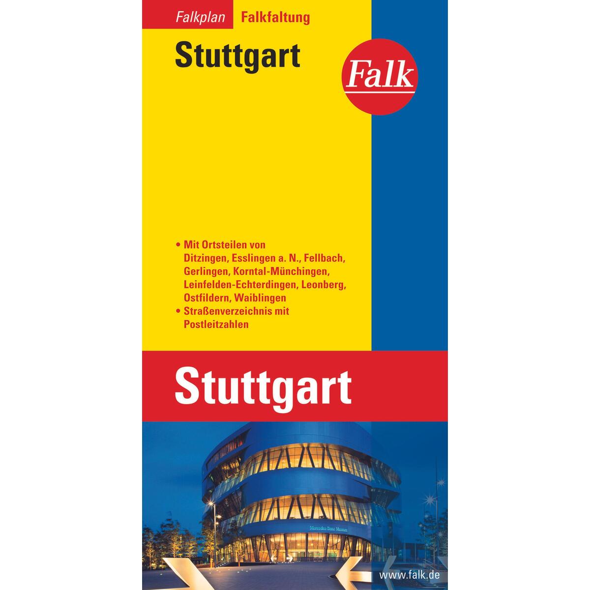 Falk Stadtplan Falkfaltung Stuttgart 1: 22 500 von Falk-Verlag