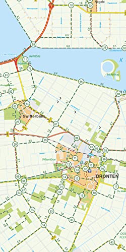 Flevoland,Vechtdal en Kop van Overrijsel cycle map (24): Knooppuntenkaart met fietsnetwerk (Fietskaart, Band 24) von Falkplan,The Netherlands