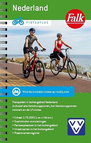 Nederland VVV fietsatlas: complete overzicht van het fietsnetwerk en knooppunten von Falkplan,The Netherlands
