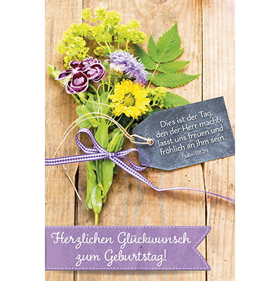 Faltkarte »Herzlichen Glückwunsch zum Geburtstag!« von Kawohl-Verlag