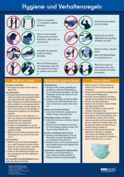 Faltkarte Hygiene- und Verhaltensregeln von Ecomed-Storck
